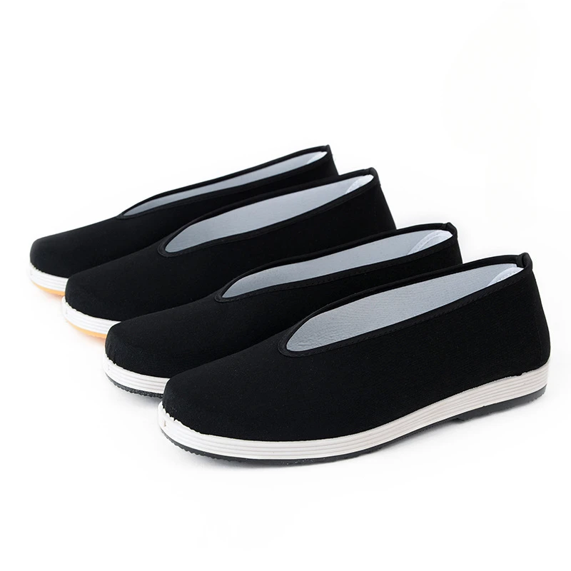 

Men's Black Cotton Shoes Traditional Chinese Kung Fu Cotton Wing Chun Tai Chi Wushu Casual Shoes