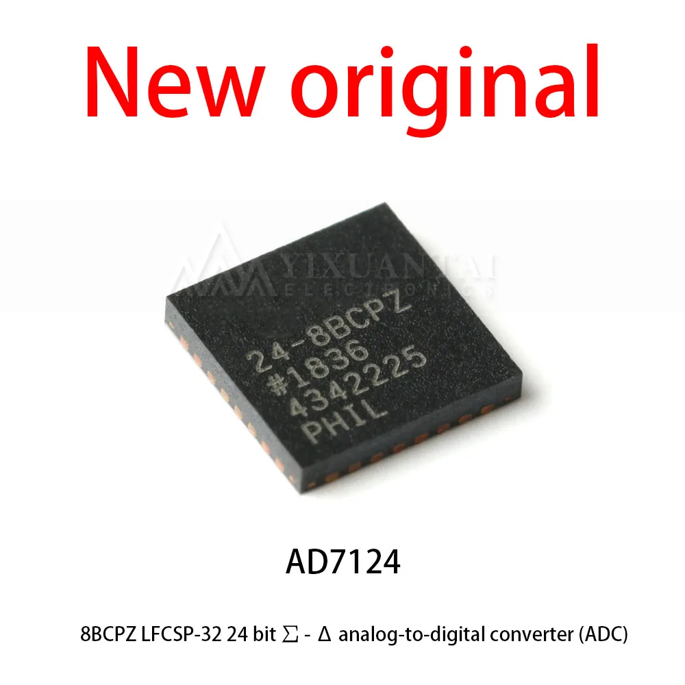 

10Pcs/Lot New original AD7124-8BCPZ LFCSP-32 24 bit ∑ - Δ analog-to-digital converter (ADC)