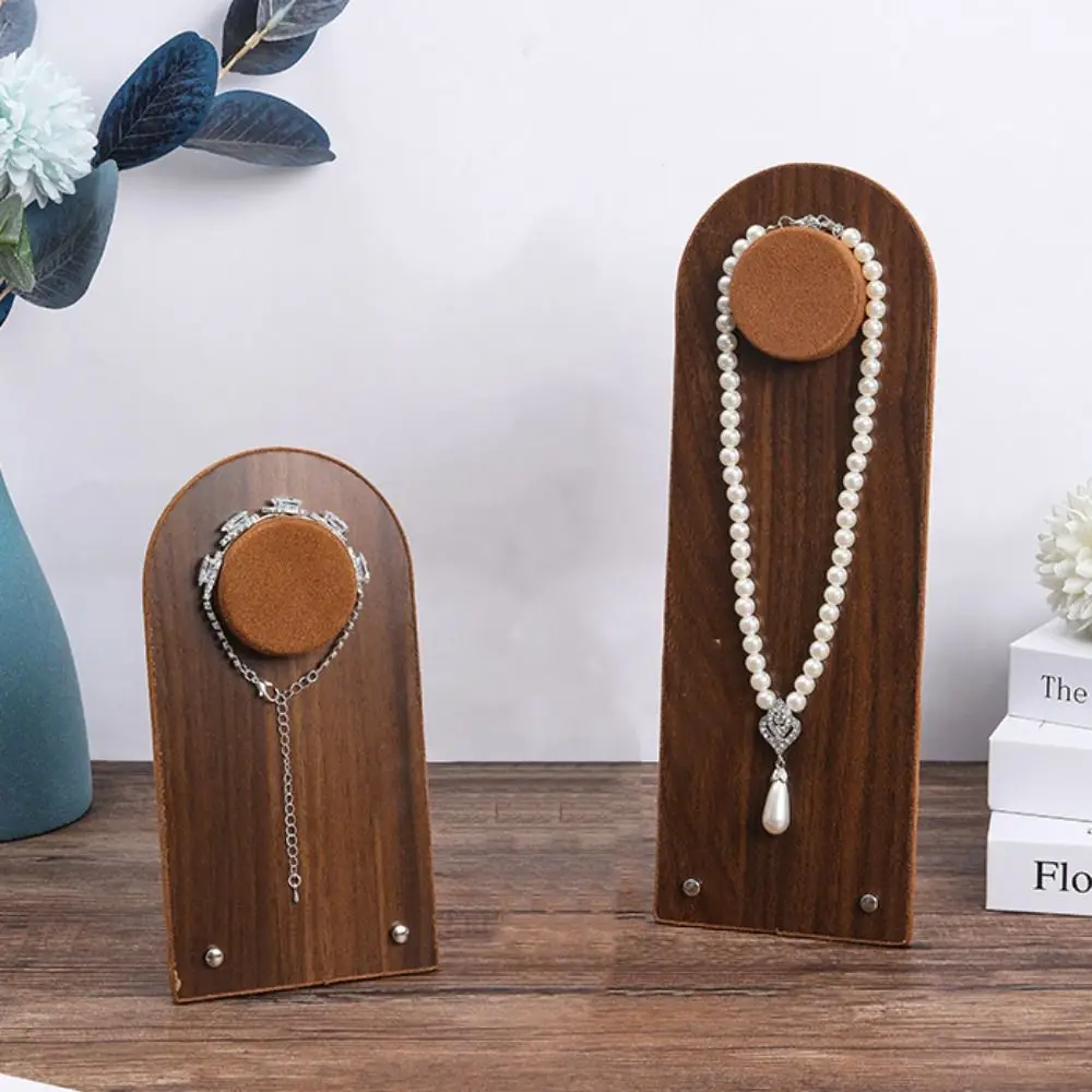

Простой поднос для браслета из орехового дерева, органайзер для ожерелья, браслета, стеллаж для выставки товаров, чехол для хранения украшений, держатель для ручных ювелирных изделий, подарок