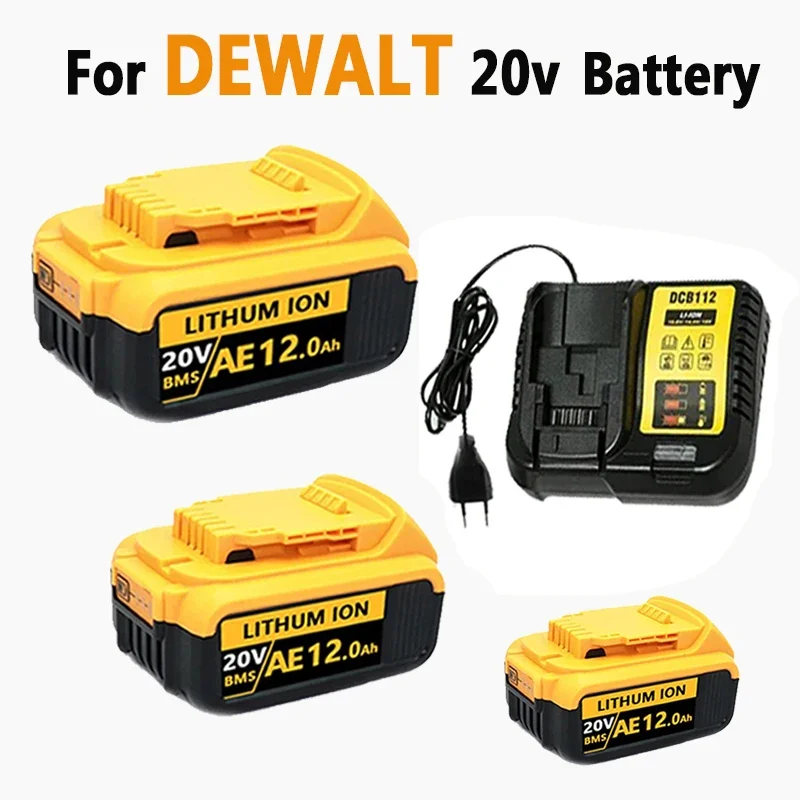 

DCB200 20V Replacement Li-ion Battery for DeWalt DCB205 DCB201 DCB203 Power Tool Battery 20 Volt MAX 6.0/8.0Ah With Charger