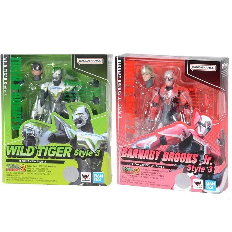 In Stock Bandai Original S.H.Figuarts SHF TIGER & BUNNY BARNABY BROOKS Jr. WILD TIGER Style 3 Anime Action Figure Toy Doll Gifts