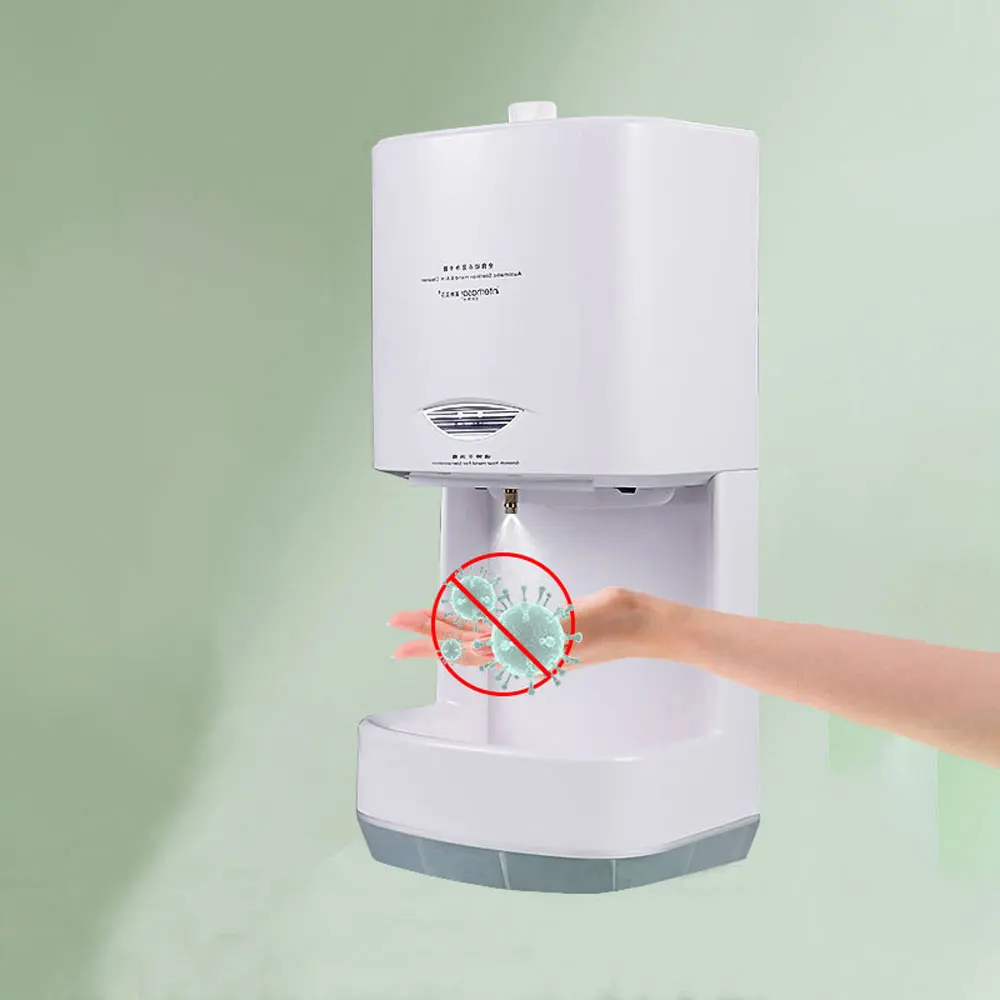 Automatic Induction Hand Dryer Alcohol Spray Sterilizer Hand Sanitizer Dryer Secador Machine