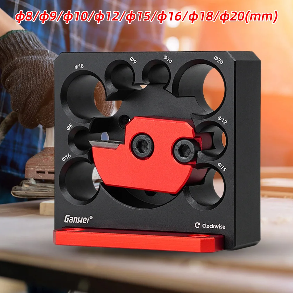Adjustable Round Rods Wood Sticks Maker Metric 8mm-20mm Milling Machine Rod Clamp with Carbide Blade Dowel Maker for Woodworking