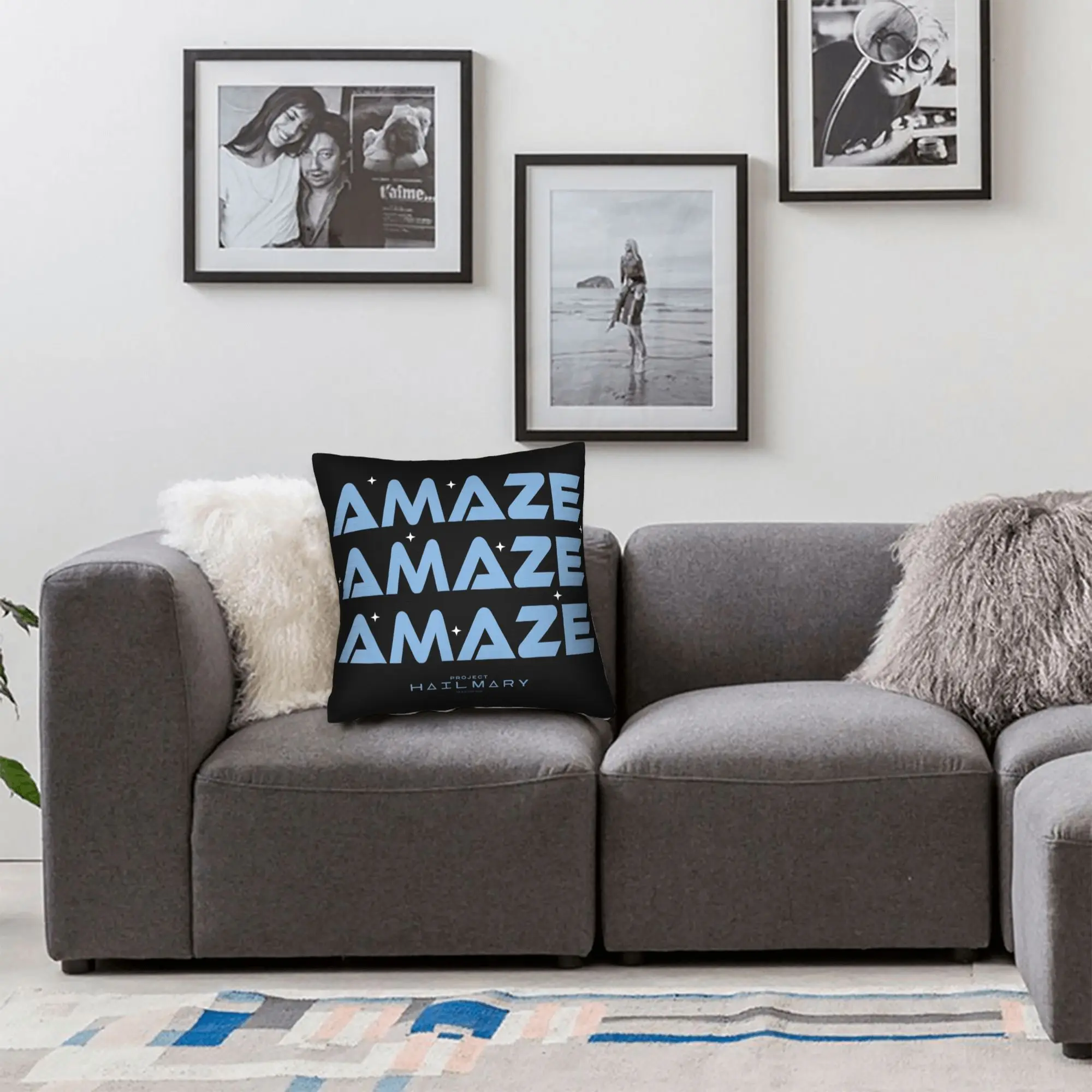 Project Hail Mary  Pillow Cover Amaze Repeat Typography Poster Fashion Pillow Case For Office Car Home Decor Graphic Pillowcases