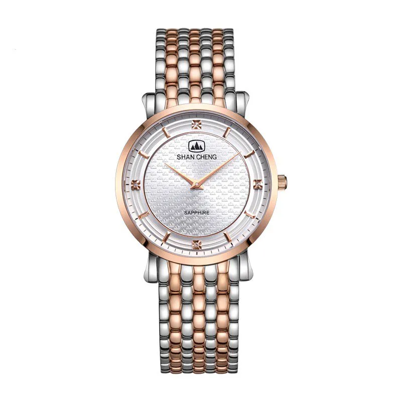 38mm Diamond-studded Fashion Ladies Watch Miyota GL26 Quartz Movement Stainless Steel Strap Versatile Rose Gold Women Wristwatch