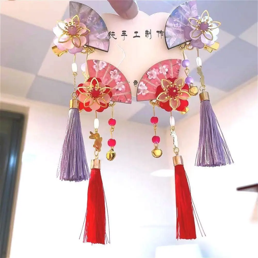 Детские аксессуары для волос из смолы высокого качества, Шпилька для волос в старинном стиле из сплава в форме веера, Шпилька для волос в виде костюма Тан