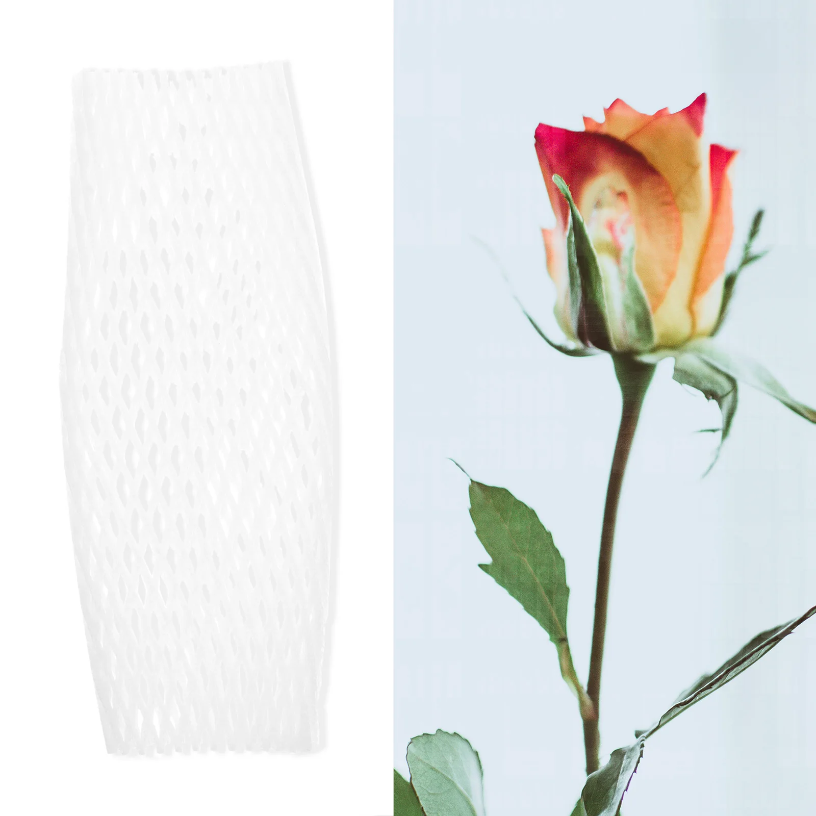 

100pcs Flower Protection Net Garden Mesh Anti Scratch Transparent Screen Cuttable for Plants Outdoor Farm Use