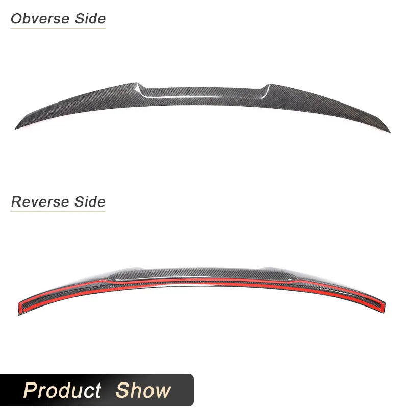 أجنحة سبويلر خلفية للسيارة من ألياف الكربون الكاملة لسيارات BMW 5 Series G30 F90 M5 Sedan 2017-2022 سبويلر خلفي للسباق شفة جناح التمهيد