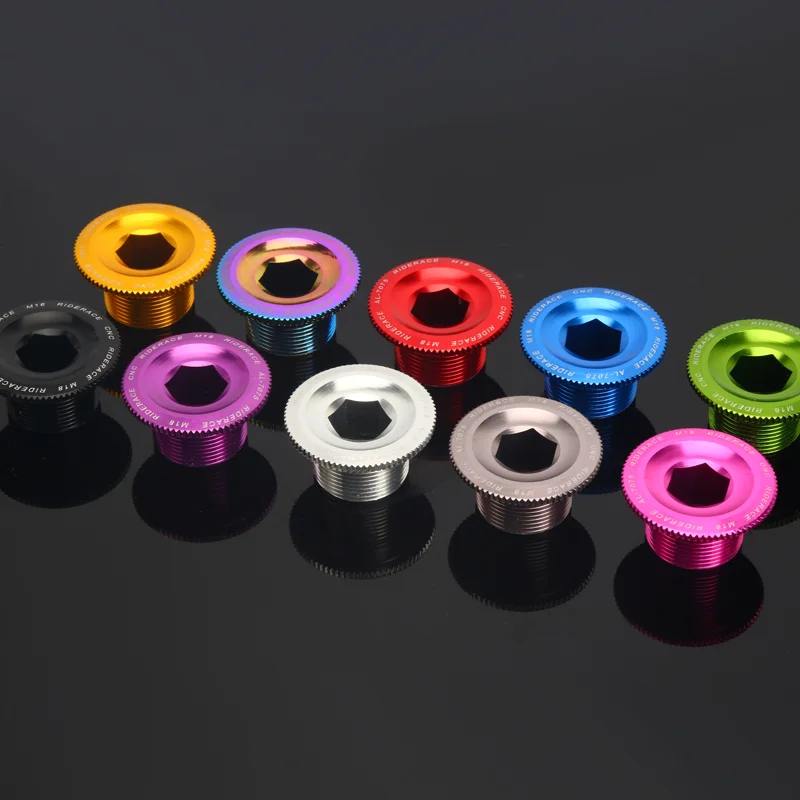 Bike Crank Cover Screws M18/M20 Aluminum Alloy Bicycle Crank Arm Fixing Bolt MTB Crankset Crank Cover For Shimano Crank Bolt Cap