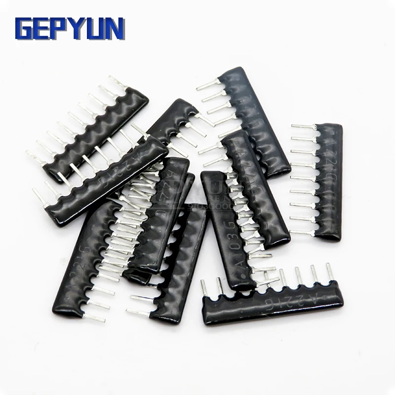 

10pcs DIP exclusion Network Resistor array 9PIN 100 220 330 470 510 680 1K 1.5K 2K 2.2K 3.3K 4.7K 10K 100K ohm Gepyun