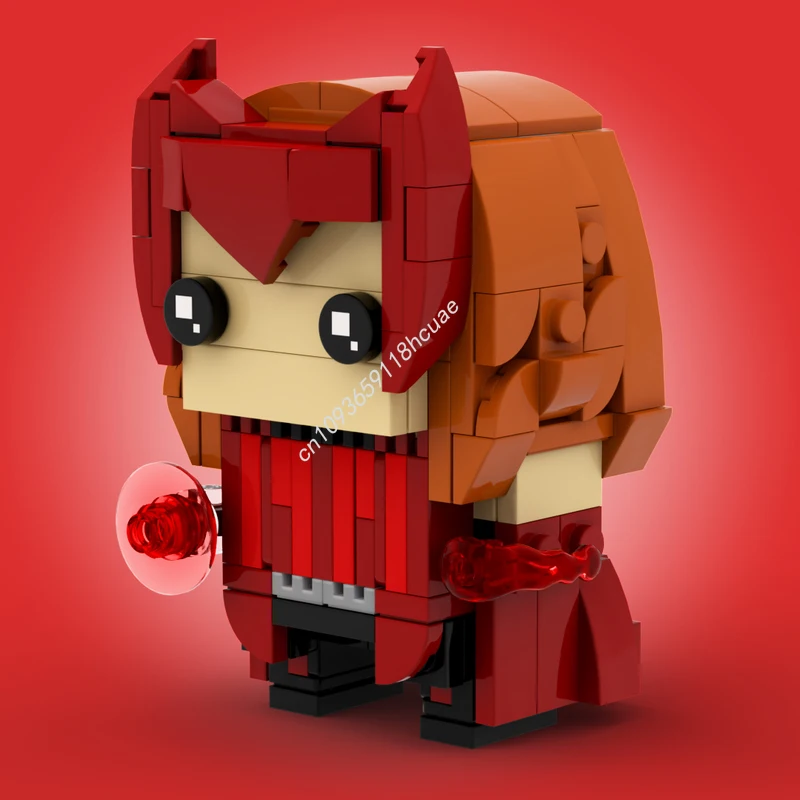 233개 MOC 스칼렛 마녀 브릭헤드즈 블록 크리스마스 선물 인지 발달 과학 및 기술 테마 교육