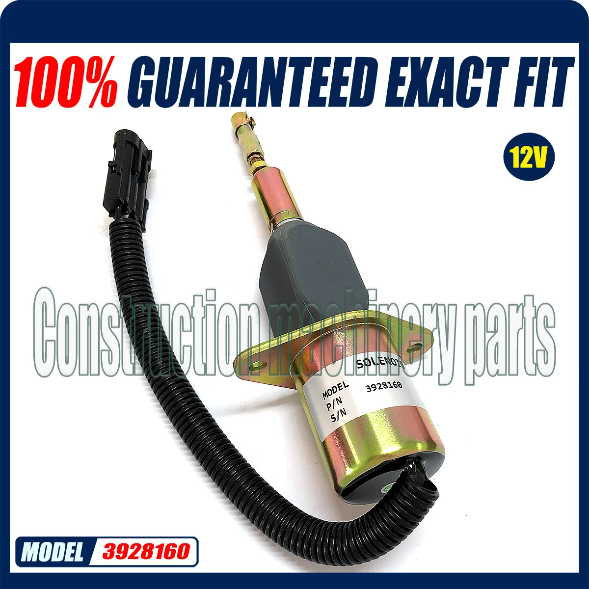 12V Stop Solenoid 3928160 SA-4293-12 for Cummins 6CTA 8.3L 3930233 SA-4335-12