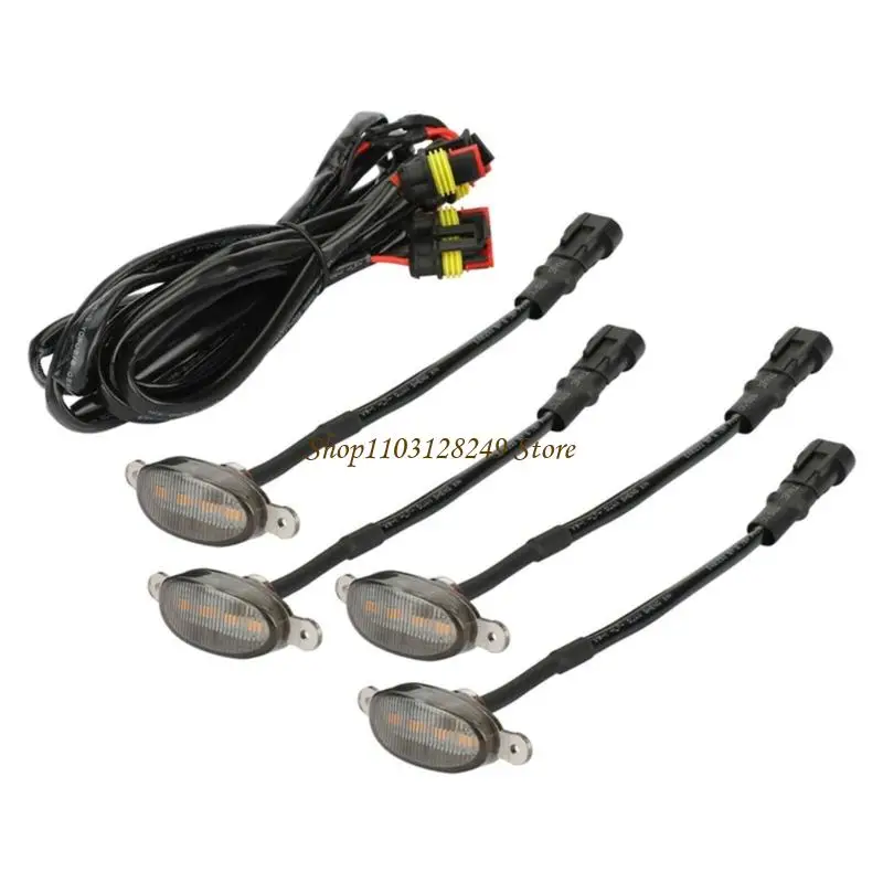 

N5KD Amber LED Front Mesh Lights Energy Saving Design For Trucks Car Daytime Running Grill Light Fog Lamp