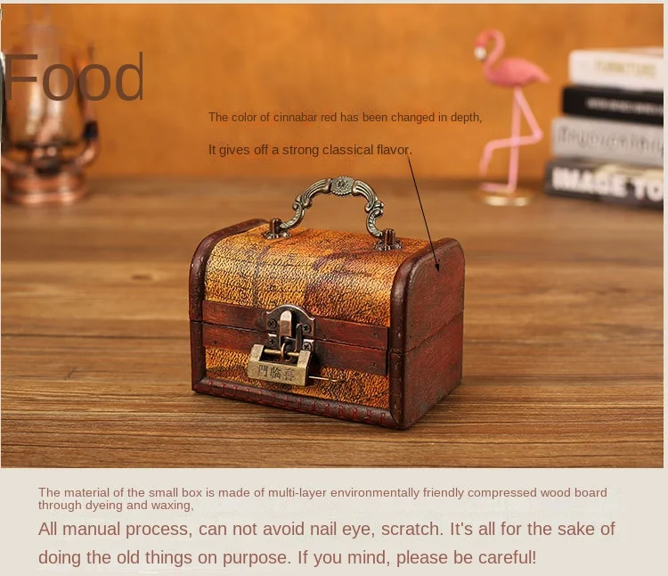 Hot-Selling Antique Retro Wooden Crystal Packaging Box with Green Stone - Yuan Datou Jewelry Storage Box
