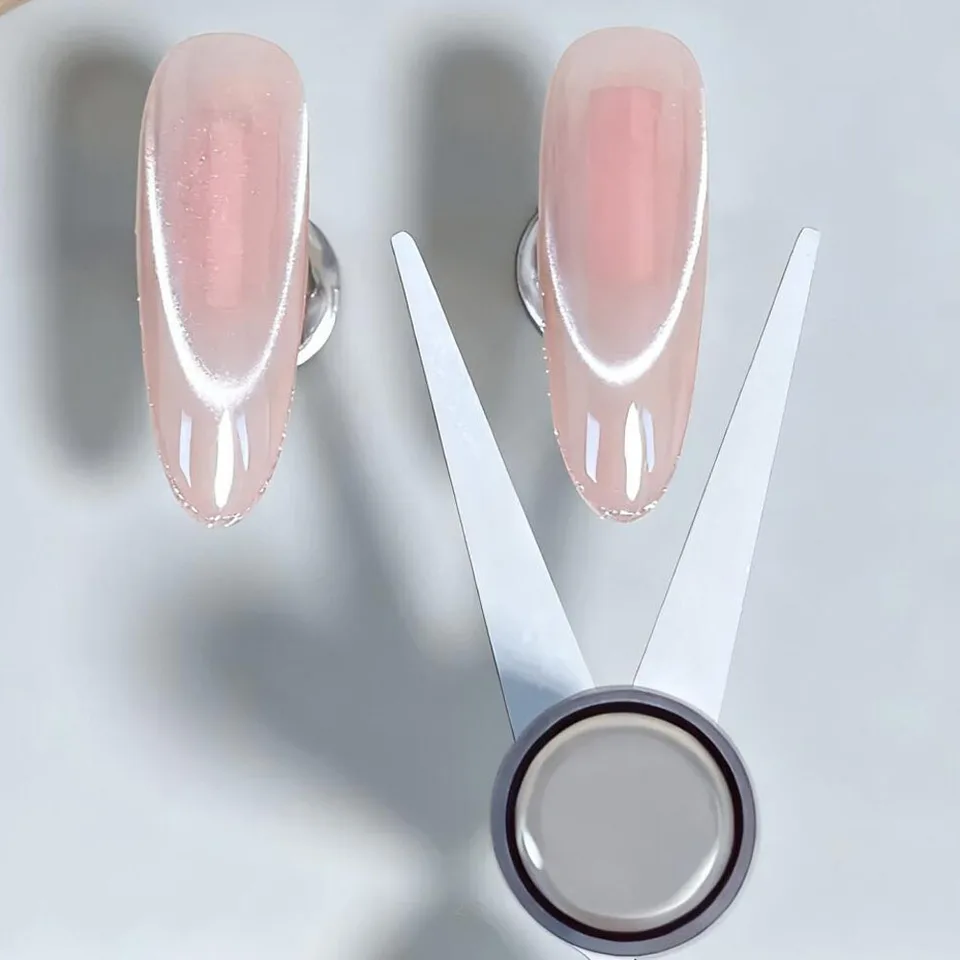 1/2 piezas Imán de doble cabeza para arte de uñas francés, varilla magnética de ojo de gato fuerte, efecto V francés, herramienta de manicura 2