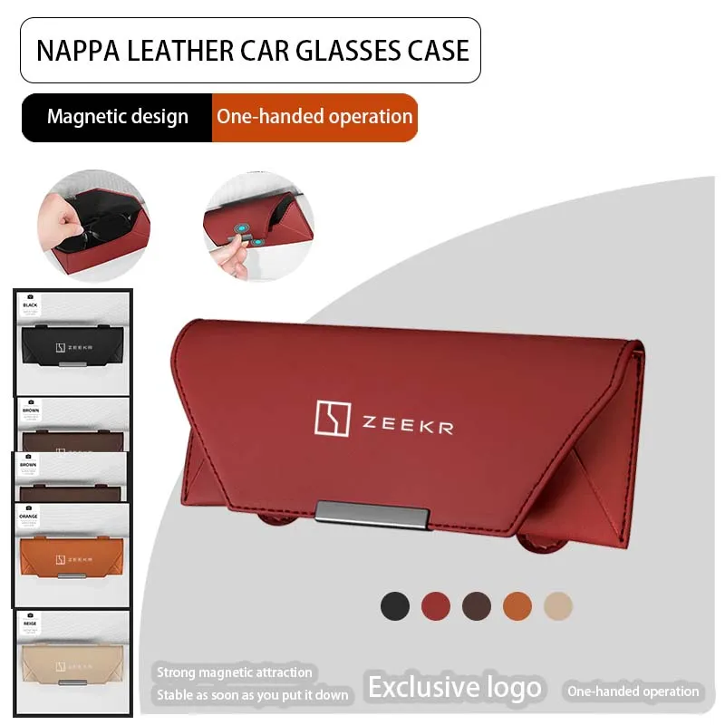 

Zeekr X Zeekr 001 Zeekr 009 Zeekr 007 7X MIX Key Case 2025 Accessories Parts Car Visor Glasses Clips Sunglasses Glasses Case