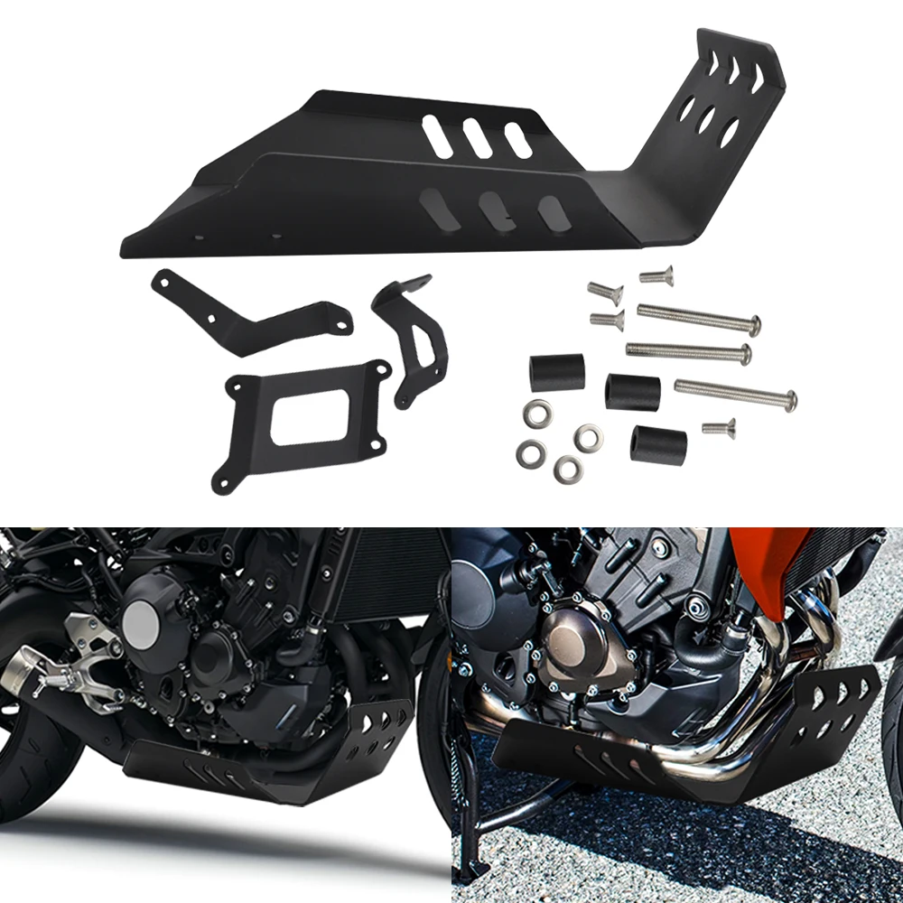 Capa do chassi do motor da motocicleta, Anti-areia Stone Guard, placa de proteção para Yamaha MT09 FZ09 MT FZ 09 2014-2019 XSR900 Tracer 900