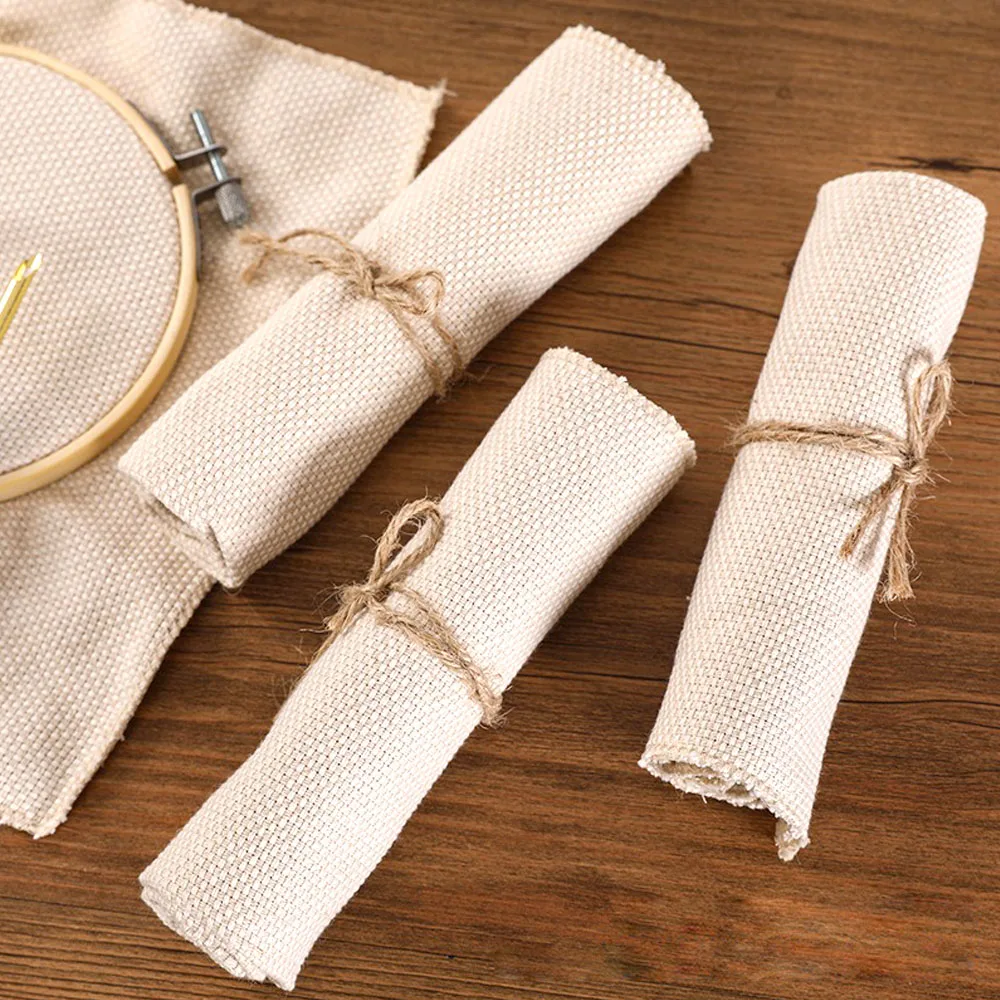 Premium Baumwolle Leinen Mönche Tuch Stanznadel Stickerei Stoff Tufting Material DIY Bastelbedarf Heimdekoration & Geschenkprojekte