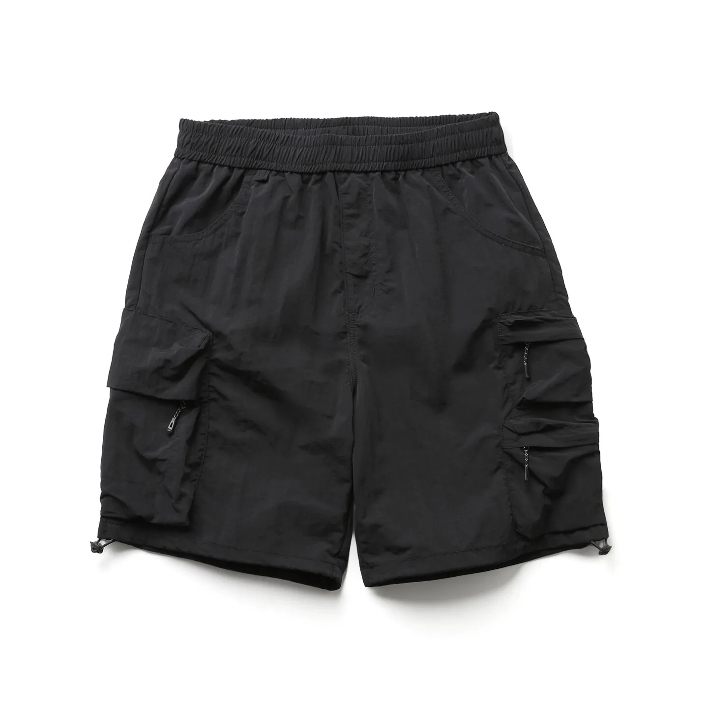 Japanese Streetwear Cityboy Outdoor Quick-Dry Waterproof Large Cargo Pockets Functional Loose Casual Knee-Length Shorts for Men