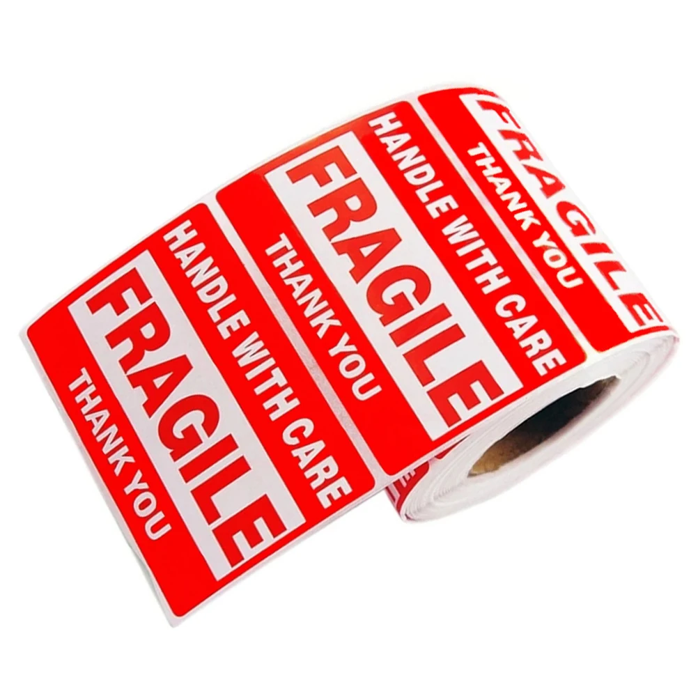 

Fragile Stickers Warning Labels Care Shipping Packing Red Moving Handle Labels Man Decals Compact Self Adhesive Strong