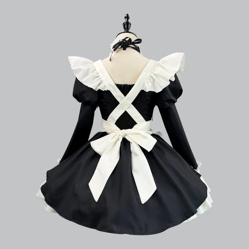 

New, sweet goth maid outfit, lace lace bubble sleeve maid game costume COSPLAY performance costume