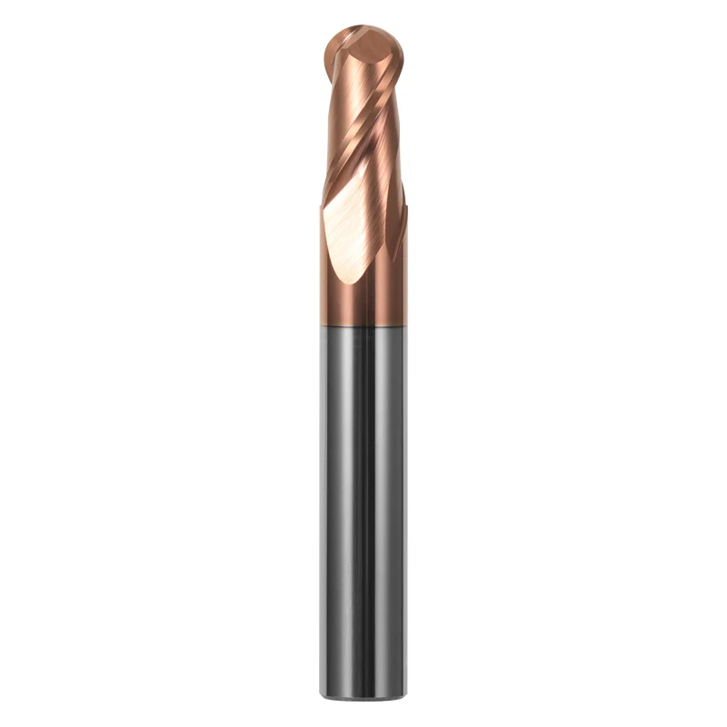 HRC55 2Flutes Ball Nose End mill Carbide Endmills Alloy Coating Tungsten Steel Cutting Tool CNC Milling Cutter