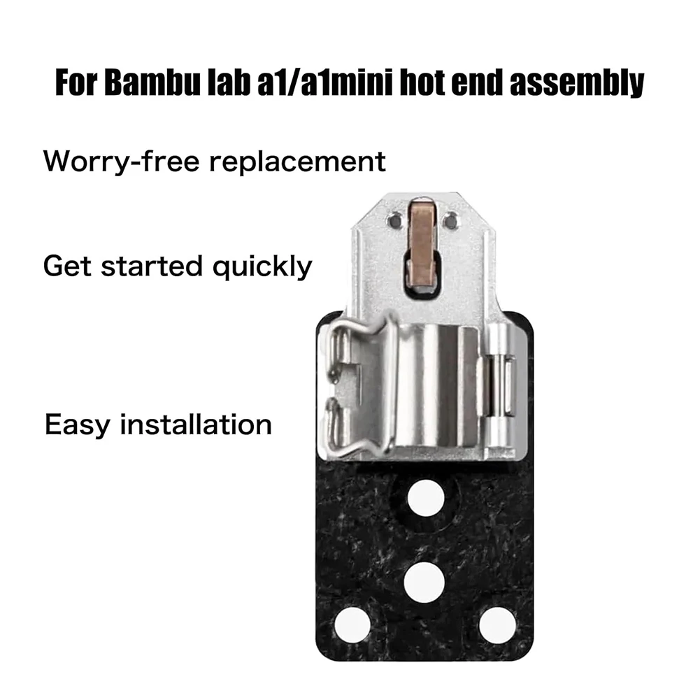 Hot End Heating Assembly for Bambu Lab A1 and A1 For Mini For 3D Printers with 390C Max Temperature and Quick-Clamp Design