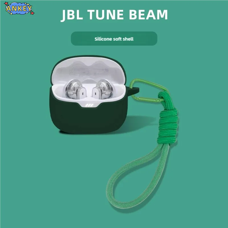 for JBL Tune Beam 2 , Tune Buds 2 , Tune Flex 2 Case Protective Nylon Lanyard Soft Cover Shells Sleeve Rope Strap Accessories