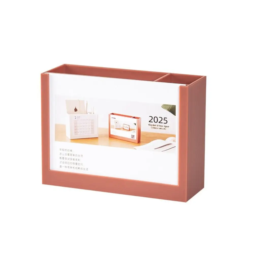 2025 Calendar Desk Calendar Organizers Multi-Function Creative Desk Calendar Pen Holder Reusable Durable Pencil Storage Box Home