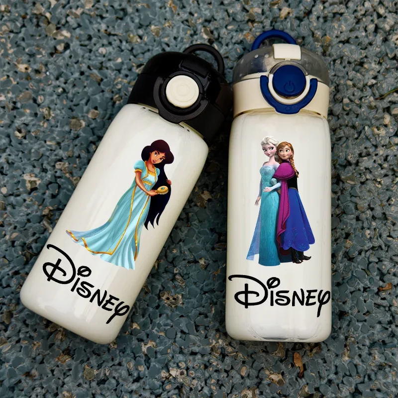 400ML Disney Princess Cartoon Mała pojemność Lekka butelka na wodę Przenośna plastikowa butelka na wodę Outdoor Sports Kubek na wodę