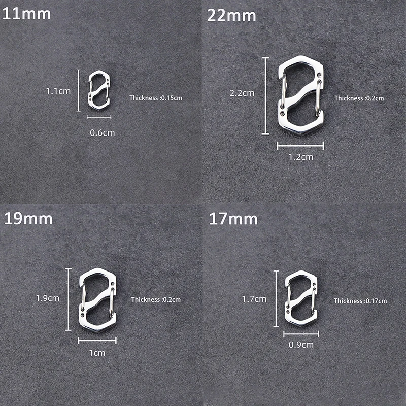 حقيبة الظهر مشبك الفولاذ المقاوم للصدأ S نوع حلقة تسلق مع قفل صغير في الهواء الطلق حقائب الظهر الأمتعة هوك مكافحة سرقة مفتاح قفل أداة