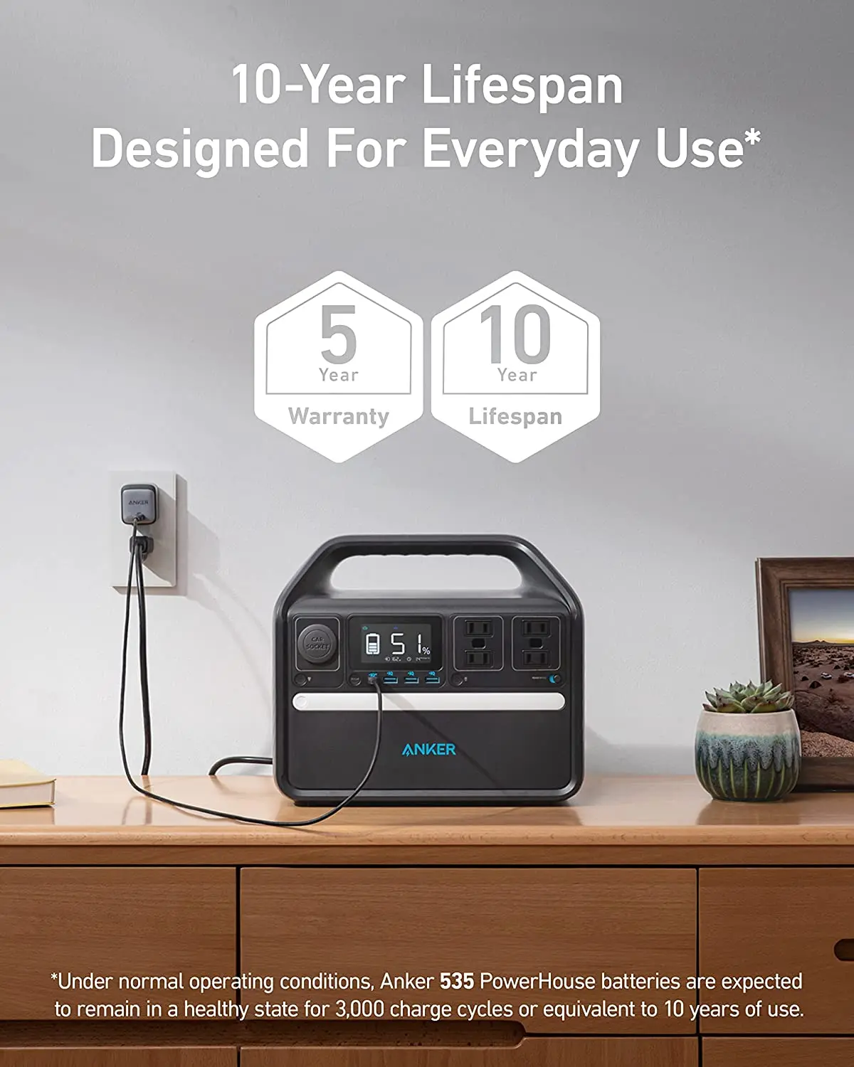 Anker 535 Portable Power Station Custom Logo Fast Charger High Quality 500 Watt Outdoor Power Bank Portable