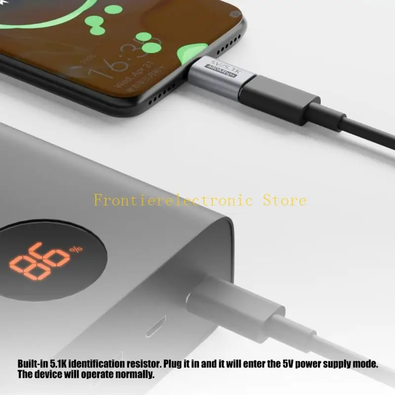 G8DB Metal USB C Male To USB C Female Adapters 5.1K Resistors For Multiple Devices