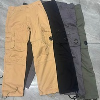 CP couple high-quality pure cotton long pants, spring and autumn medium thick work pants, men's wear-resistant mid leg pants