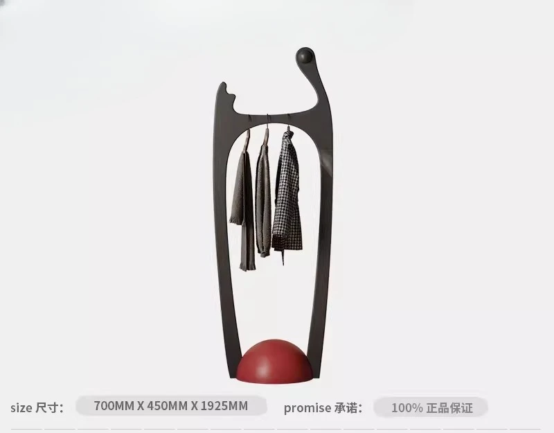 Italian minimalist coat rack light luxury high-end carbon steel paint floor-to-ceiling bedroom home door hanger