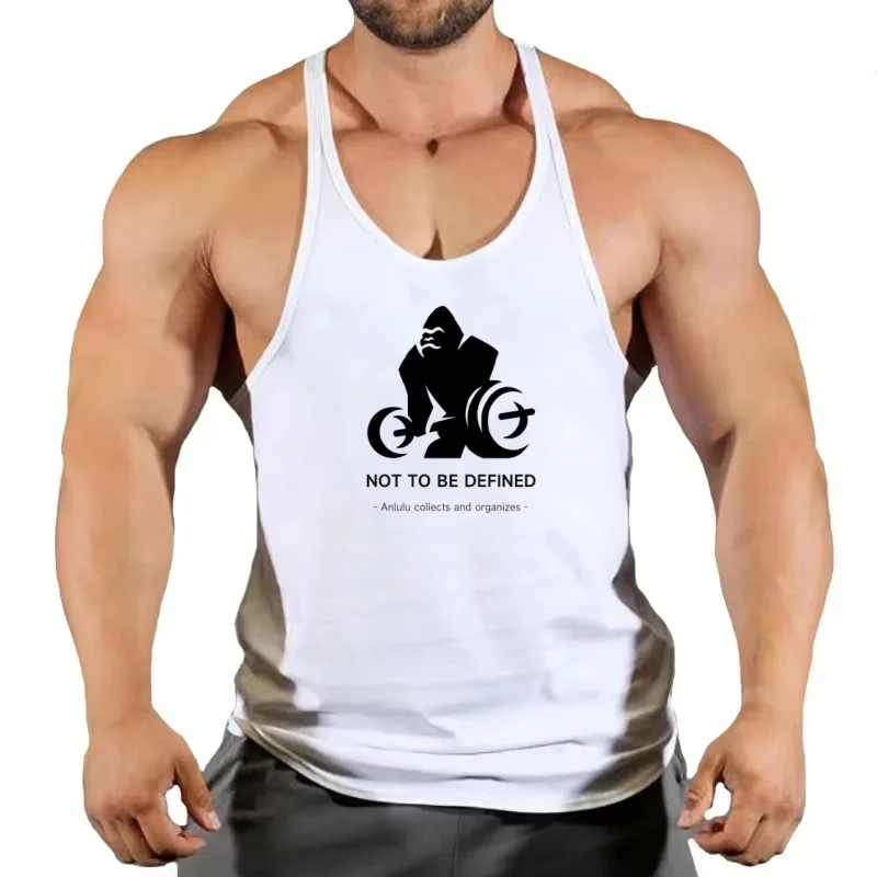 

Men's Cotton Workout Vest Gym Warrior Tank Top Quick-Dry Breathable Bodybuilding Sleeveless Training Y-Back Oversized Fitness