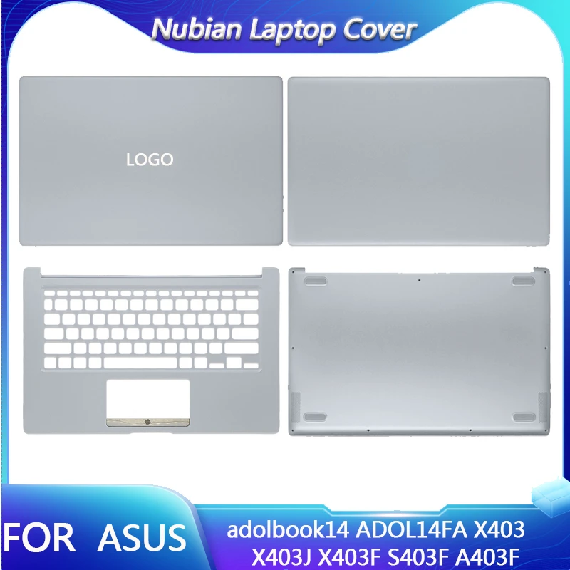 New For Asus adolbook14 ADOL14FA X403 X403J X403F S403F A403F LCD Back Cover Palmrest Bottom Case Upper Lower Case Light Blue