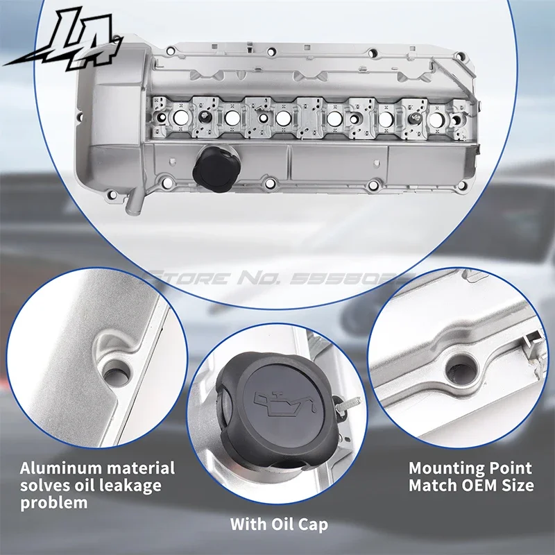 Tutup Katup 11121432928 untuk BMW Seri 3/5/X5/Z3 323i 325i 328i 330i 525i 528i 530i Cocok untuk Mesin M52 2.5L/2.8L & M54 2.5L/3.0L