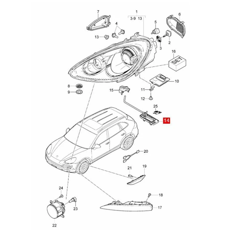 1Pair Headlight Mount Housing Base Bracket 95863151900 95863152000 For Porsche Cayenne 2011-2018 Headlight Mount Support Parts