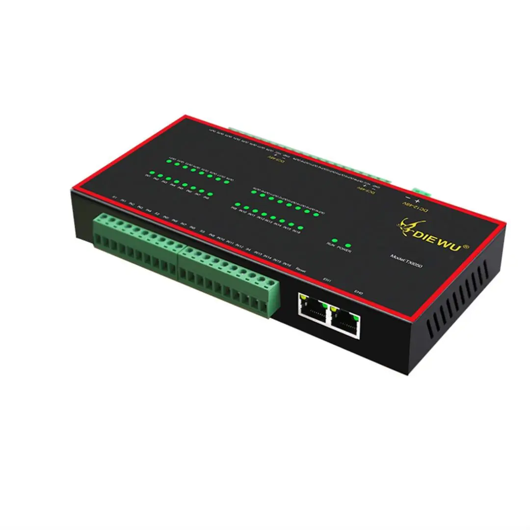 EtherCAT-Compatible Slave IO Module Device 16 Input 16 Output NPN Input Module 100Mbps Full Duplex with Dual Adaptive RJ45 Port
