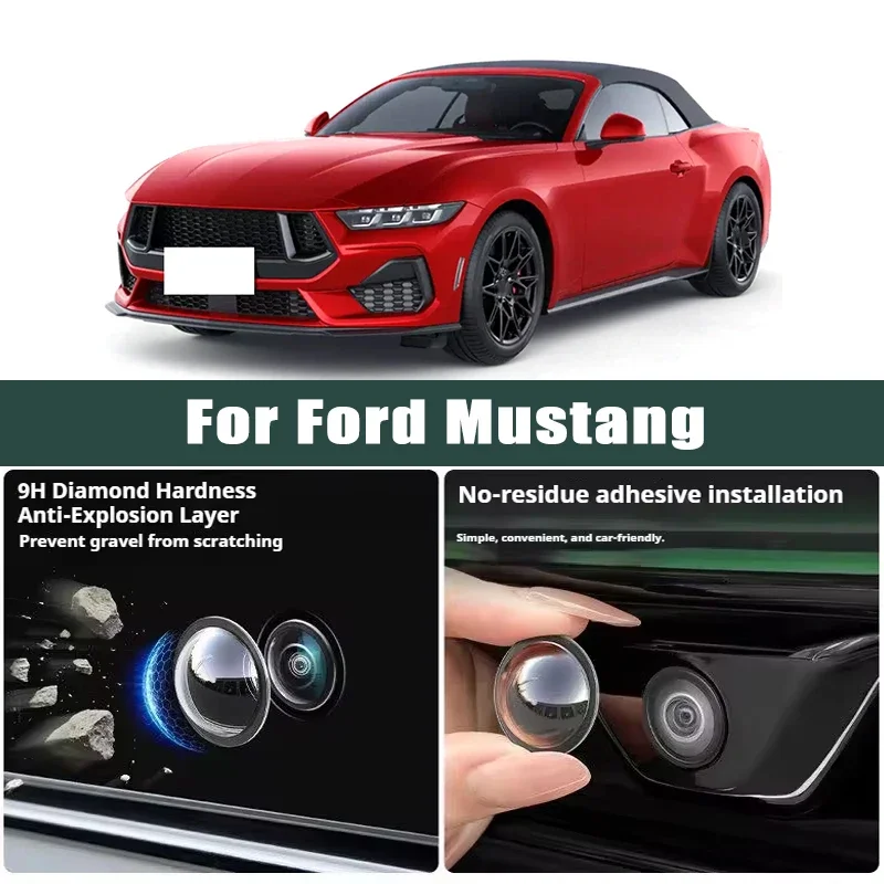 

Car Camera Lens Protector 2PCS Rear View Camera Cover 360° Protection Anti Scratch Waterproof For Ford Mustang