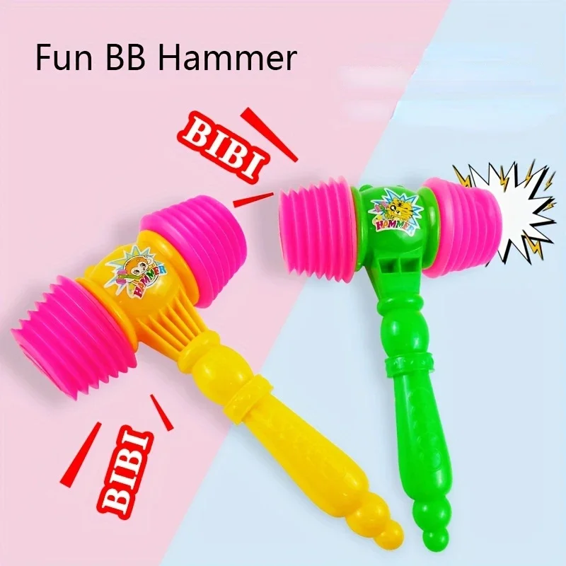 26cm Plastic Large BB Hammer Fun Knocking Baby Kids Handle Hammer Sound Hammer Puzzle New Unique Toddler Toys Gifts Children