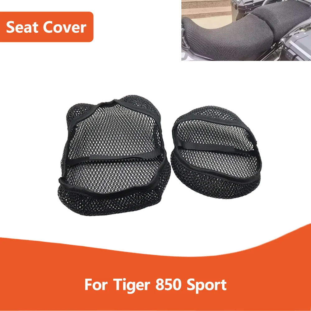 

For Tiger 850 Tiger850 Sport Motorcycle Accessories 3D Mesh Fabric Cushion Waterproof Protection Seat Cover