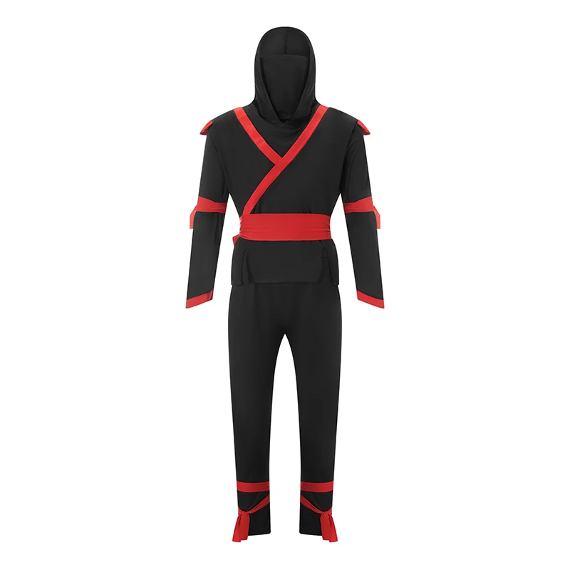 Men Assassin Costume Fashion Long Sleeve Shirt Pants Belt Set Halloween Killer Cosplay Outfits