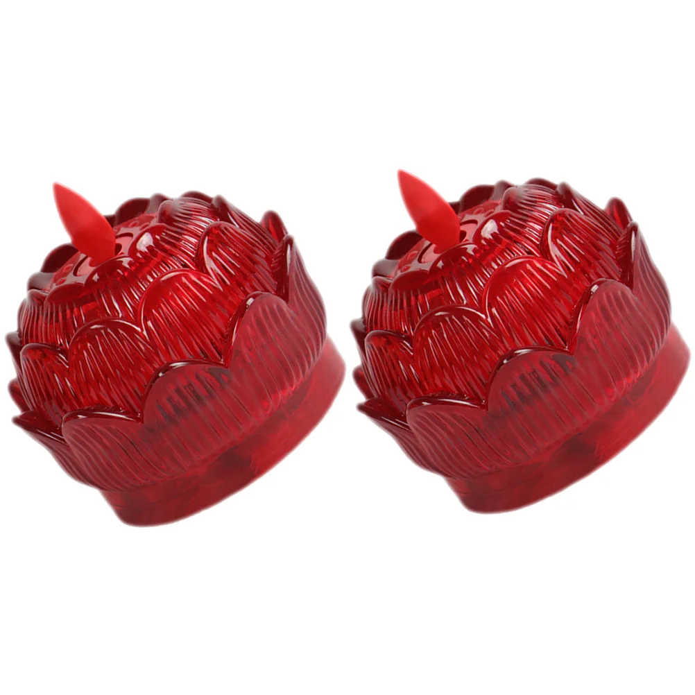 2 stuks LED-verlichting bediend vlamloze elektrische kaarsen decoratieve bruiloft sfeerverlichting licht