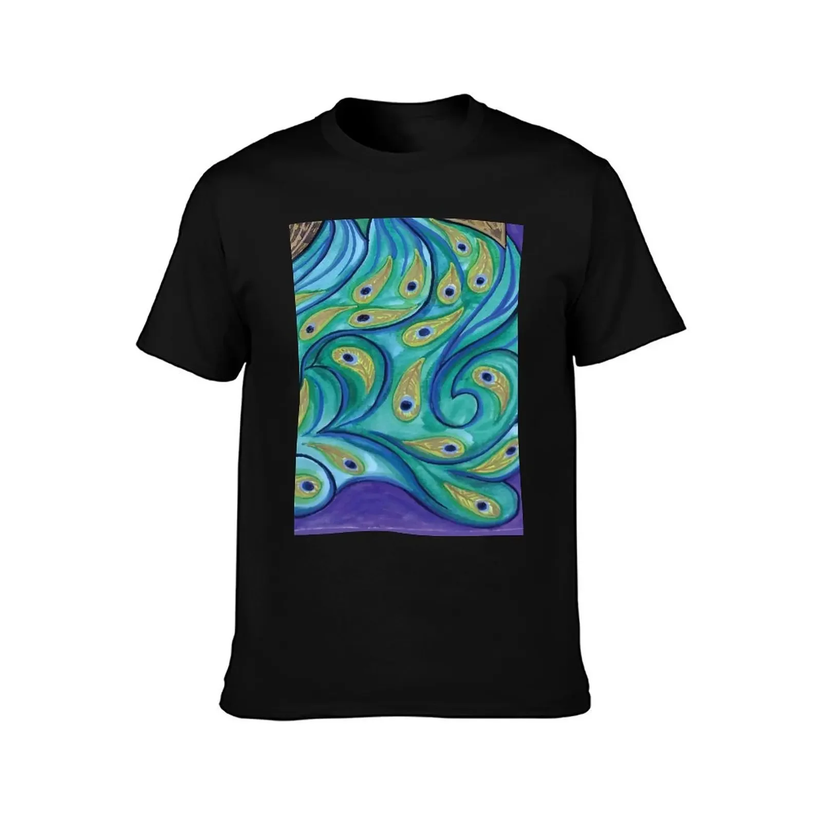 Peacock Poncho T-Shirt shirts graphic tee cotton man t-shirts graphic shirts fruit of the loom mens t shirts