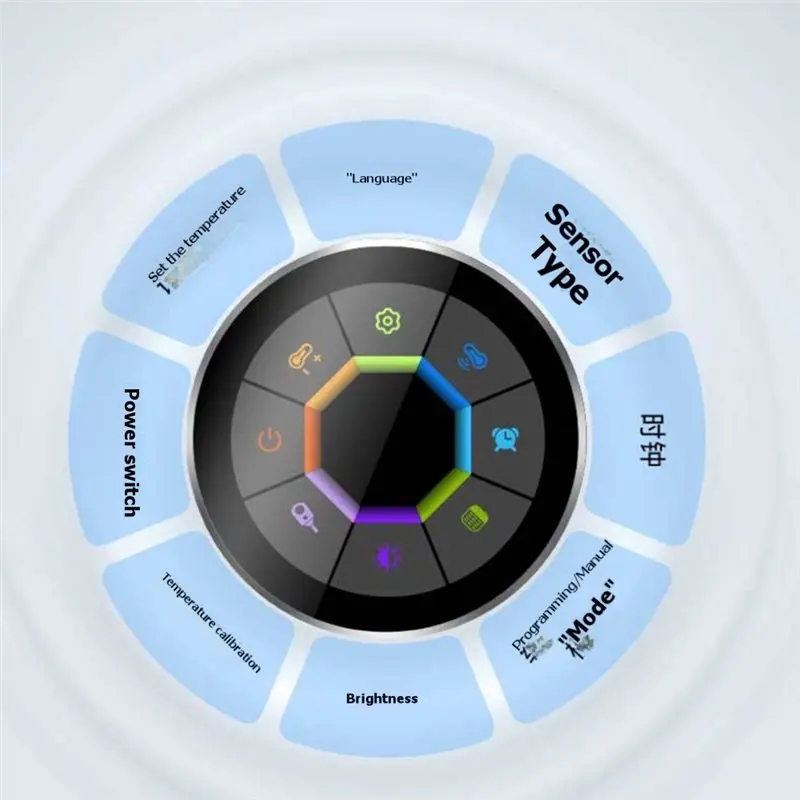 Wifi Thermostat Smart Knob Water Boiler Electric Heating Temperature Control Tuya Enabled