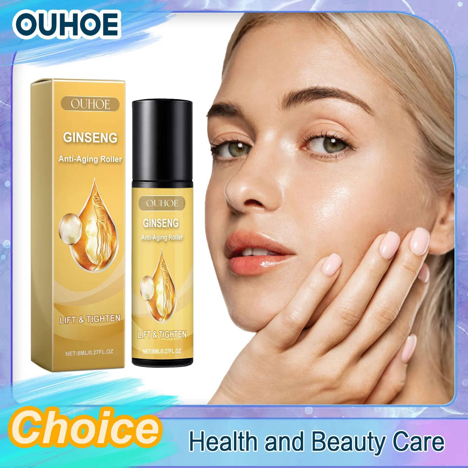 Tightening Serum Roller Anti Aging Fade Fine Lines Reduce Swelling Remove Wrinkle Prevent Sagging Hydrating Lifting Face Essence