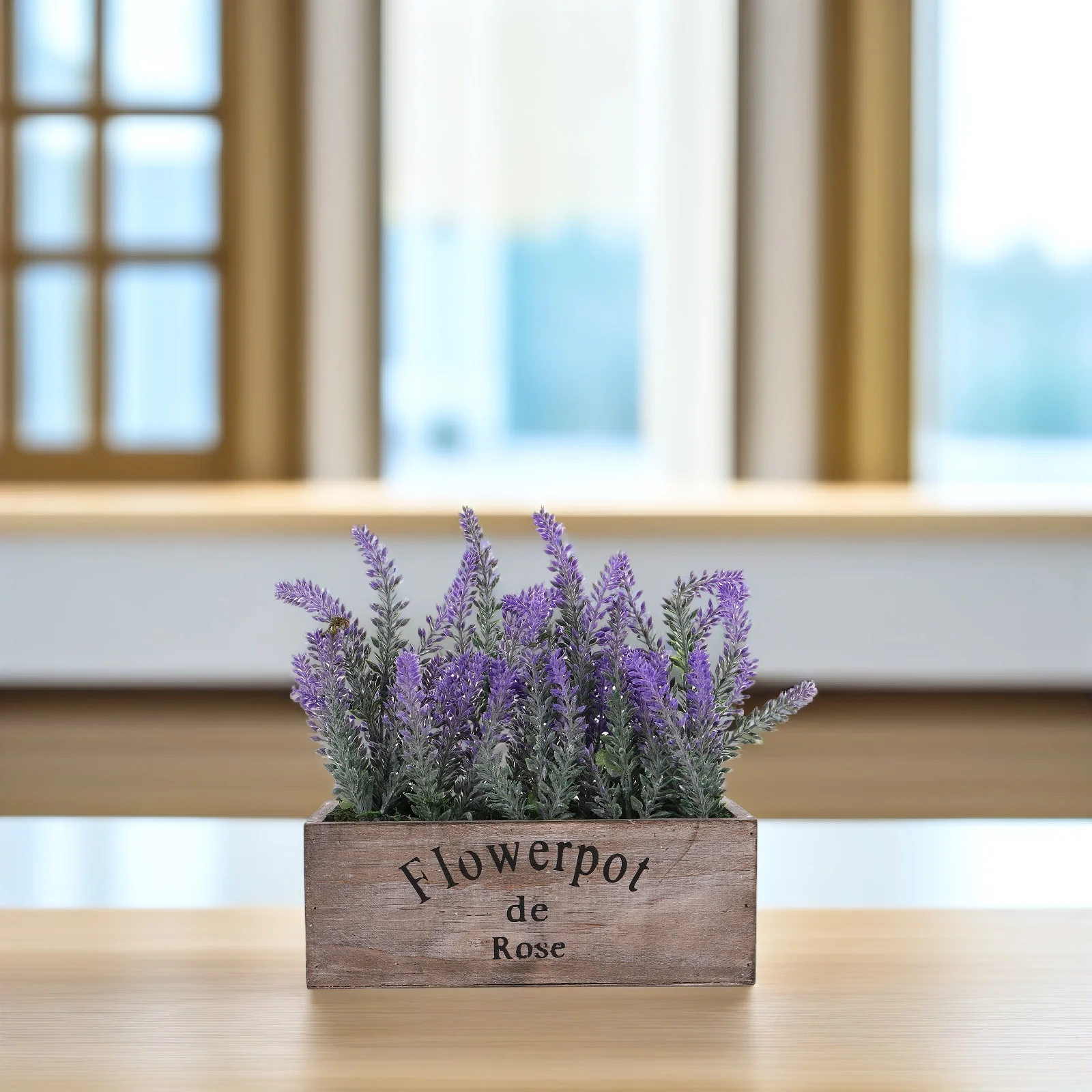 

Simulated Lavender Potted Plant False Flower Decor Fake Bonsai Imitated Realistic Faux