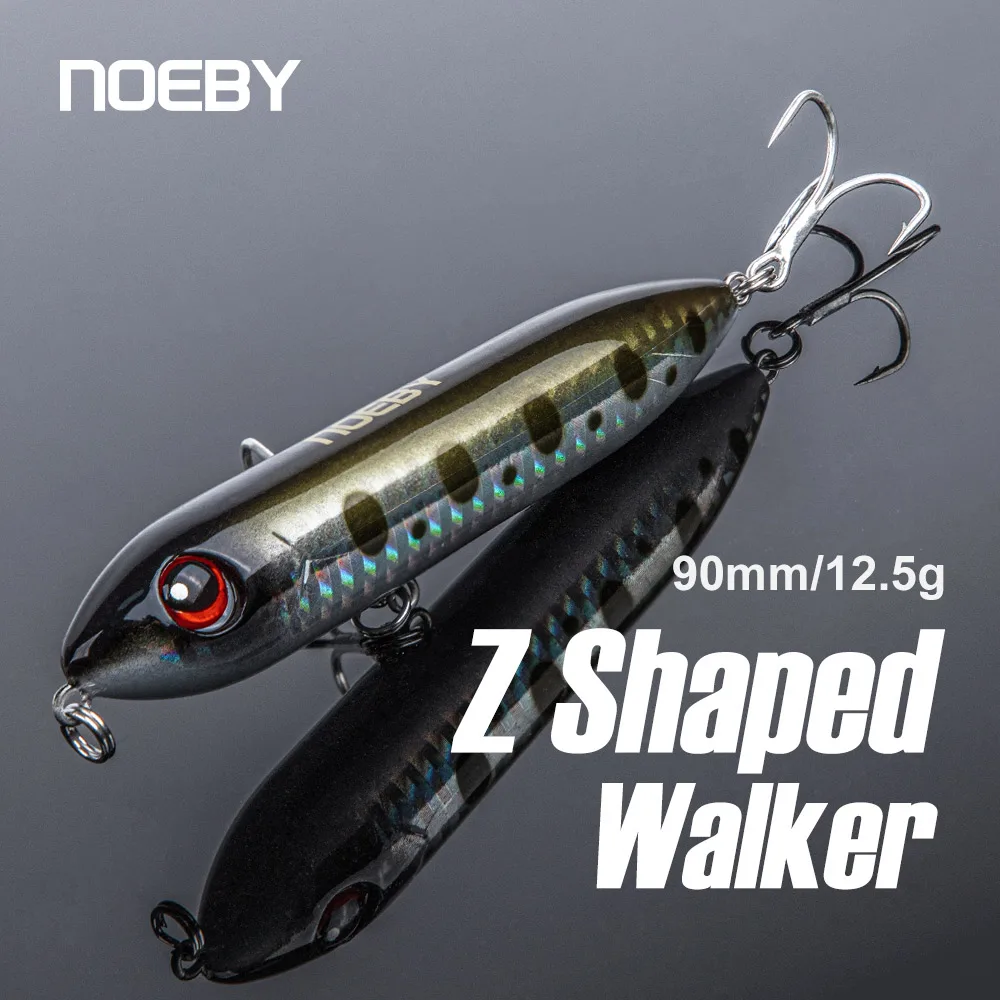 NOEBY-Topwater Pencil Fishing Lure, Hard Baits, Rattlin Wobblers, Pike Fishing Lure, 9074 Walker Aritifical, 90mm, 12.5g